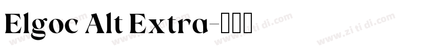 Elgoc Alt Extra字体转换